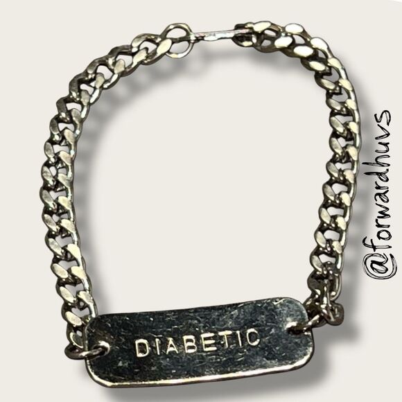 Bundle Sale 3 for $15 |  Stainless Steel Alert Bracelet – “DIABETIC” - Picture 3 of 10
